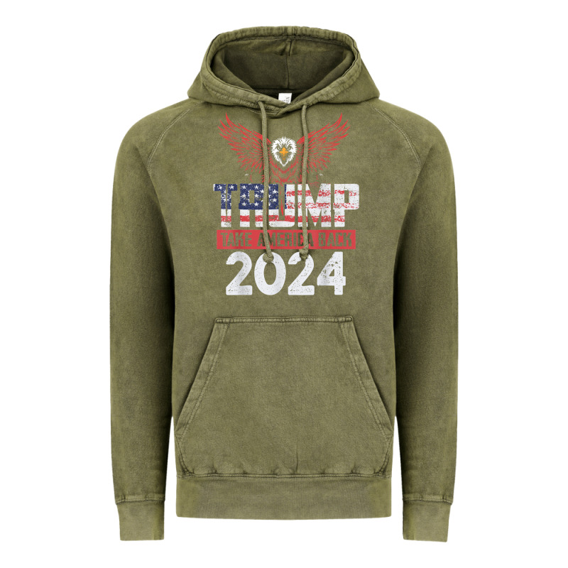 Trump 2024 Take America Back Vintage Hoodie by artisFamous | Teevron