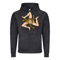 Vintage Black sicilian triskelion Vintage Hoodie - artisFamous