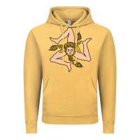 Vintage Mustard sicilian triskelion Vintage Hoodie - artisFamous