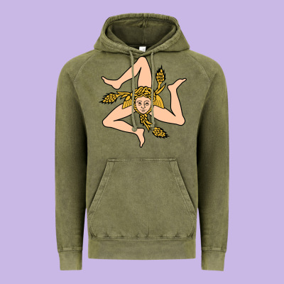 Sicilian Triskelion Vintage Hoodie Designed By Artisfamous