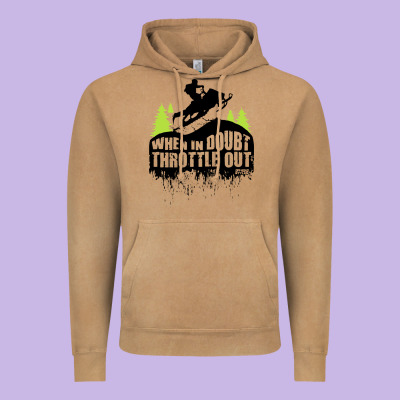 Snowmobile Throttle Vintage Hoodie Designed By Artisfamous