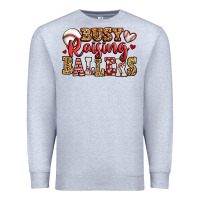 Heather Grey busy raising ballers baseball Premium Sweatshirt - Jasminsmagicworld