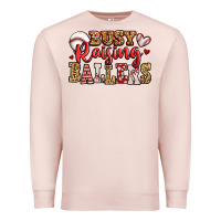 Pale Pink busy raising ballers baseball Premium Sweatshirt - Jasminsmagicworld