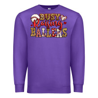 Purple busy raising ballers baseball Premium Sweatshirt - Jasminsmagicworld