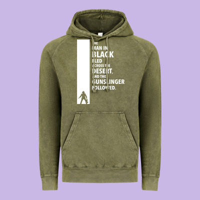 The Man In Black Fled Across The Desert Vintage Hoodie Designed By Artisfamous