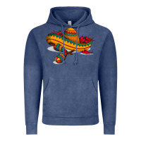 Vintage Denim maracas sombrero mexican Vintage Hoodie - artisFamous