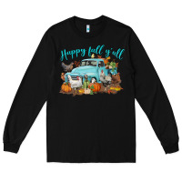 Black Happy Fall Y'all Long Sleeve Tee - LillyAllenDesigns