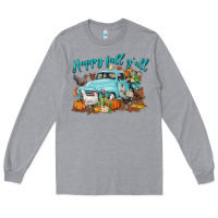 Heather Grey Happy Fall Y'all Long Sleeve Tee - LillyAllenDesigns