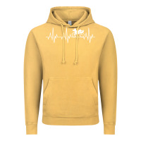 Vintage Mustard heartbeat recumbent bicycle bike cyclist biking Vintage Hoodie - artisFamous