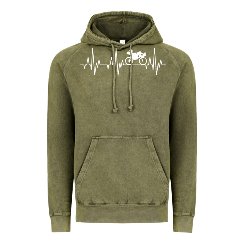Heartbeat Recumbent Bicycle Bike Cyclist Biking Vintage Hoodie by artisFamous | Teevron