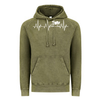 Vintage Olive heartbeat recumbent bicycle bike cyclist biking Vintage Hoodie - artisFamous