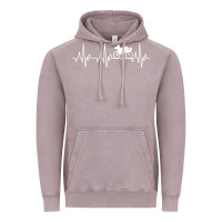 Vintage Zinc heartbeat recumbent bicycle bike cyclist biking Vintage Hoodie - artisFamous