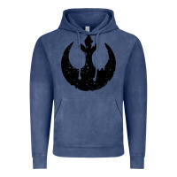 Vintage Denim distressed rebel alliance symbol Vintage Hoodie - artisFamous