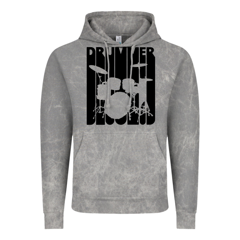 Vintage Retro Drummer Vintage Hoodie by artisFamous | Teevron