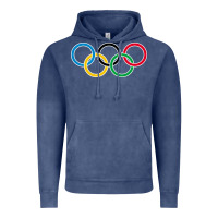Vintage Denim Olympic Rings Vintage Hoodie - artisFamous