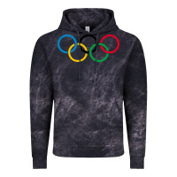 Cloud Black Olympic Rings Vintage Hoodie - artisFamous