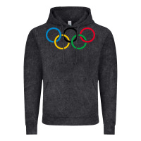 Vintage Black Olympic Rings Vintage Hoodie - artisFamous