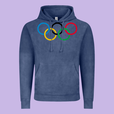 Olympic Rings Vintage Hoodie Designed By Artisfamous