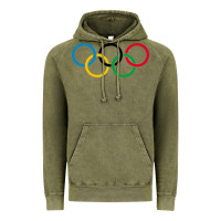 Vintage Olive Olympic Rings Vintage Hoodie - artisFamous