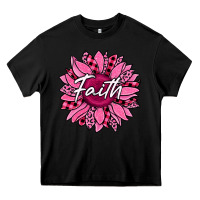 Black faith breast cancer awareness sunflower Heavy Core Tee - Jasminsmagicworld