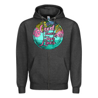 Charcoal Heather good times and tan lines Zipper Hoodie - JahusDesignShop