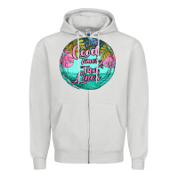 Dove Grey good times and tan lines Zipper Hoodie - JahusDesignShop