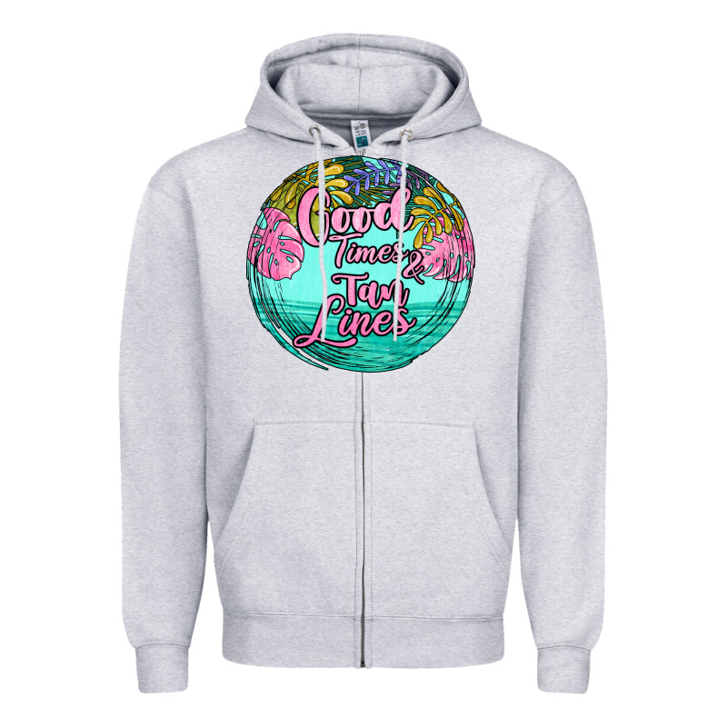 Good Times And Tan Lines Zipper Hoodie by JahusDesignShop | Teevron