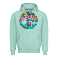 Seafoam good times and tan lines Zipper Hoodie - JahusDesignShop