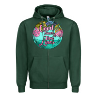 Sports Green good times and tan lines Zipper Hoodie - JahusDesignShop