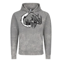 Cloud Rock Rhino Vintage Hoodie - artisFamous