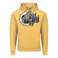 Vintage Mustard Rhino Vintage Hoodie - artisFamous