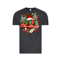 Vintage Black Merry christmas Vintage Tee - FaDigitalArtStudio