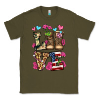 Army Green love valentine's day army boots olivia Classic Tee - OliviaCreatesArt