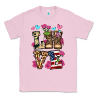 Bubblegum Pink love valentine's day army boots olivia Classic Tee - OliviaCreatesArt