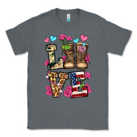 Charcoal Heather love valentine's day army boots olivia Classic Tee - OliviaCreatesArt