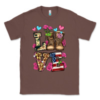 Chestnut love valentine's day army boots olivia Classic Tee - OliviaCreatesArt