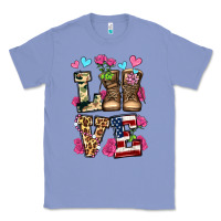 Colony Blue love valentine's day army boots olivia Classic Tee - OliviaCreatesArt