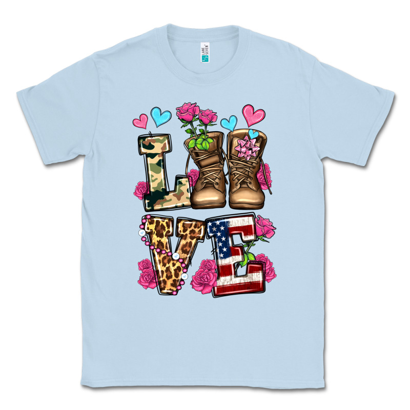 Love Valentine's Day Army Boots Olivia Classic Tee by OliviaCreatesArt | Teevron