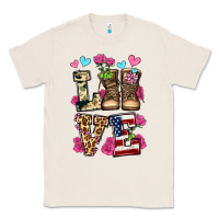 Natural love valentine's day army boots olivia Classic Tee - OliviaCreatesArt