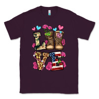 Plum love valentine's day army boots olivia Classic Tee - OliviaCreatesArt