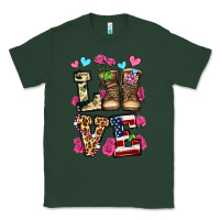 Sports Green love valentine's day army boots olivia Classic Tee - OliviaCreatesArt