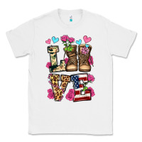 White love valentine's day army boots olivia Classic Tee - OliviaCreatesArt