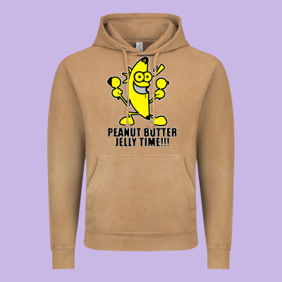 Peanut Butter Jelly Time Banana Vintage Hoodie Designed By Artisfamous