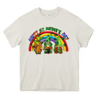 Happy St. Patrick's Day Rainbow Gnomes Heavy Core Tee | Teevron