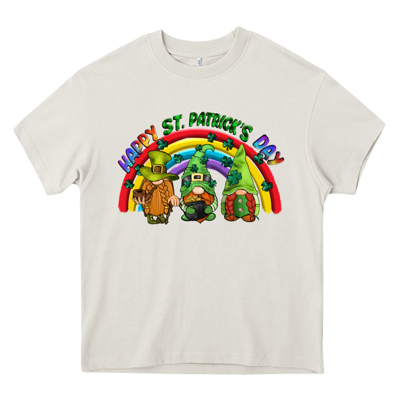 Happy St. Patrick's Day Rainbow Gnomes Heavy Core Tee by CowGirlArtShop | Teevron