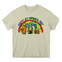 Mossy Happy St. Patrick's Day rainbow gnomes Heavy Core Tee - CowGirlArtShop