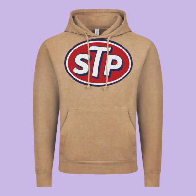 Stp Motor Oil Distressed Vintage Hoodie Designed By Artisfamous