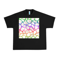 Black Watercolor Rainbow Giraffe Seamless Pattern Urban Heavy Tee - BundleAndBundleShop
