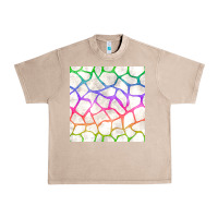 French Oak Watercolor Rainbow Giraffe Seamless Pattern Urban Heavy Tee - BundleAndBundleShop
