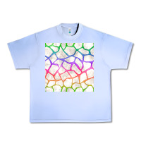 Grape Ice Watercolor Rainbow Giraffe Seamless Pattern Urban Heavy Tee - BundleAndBundleShop